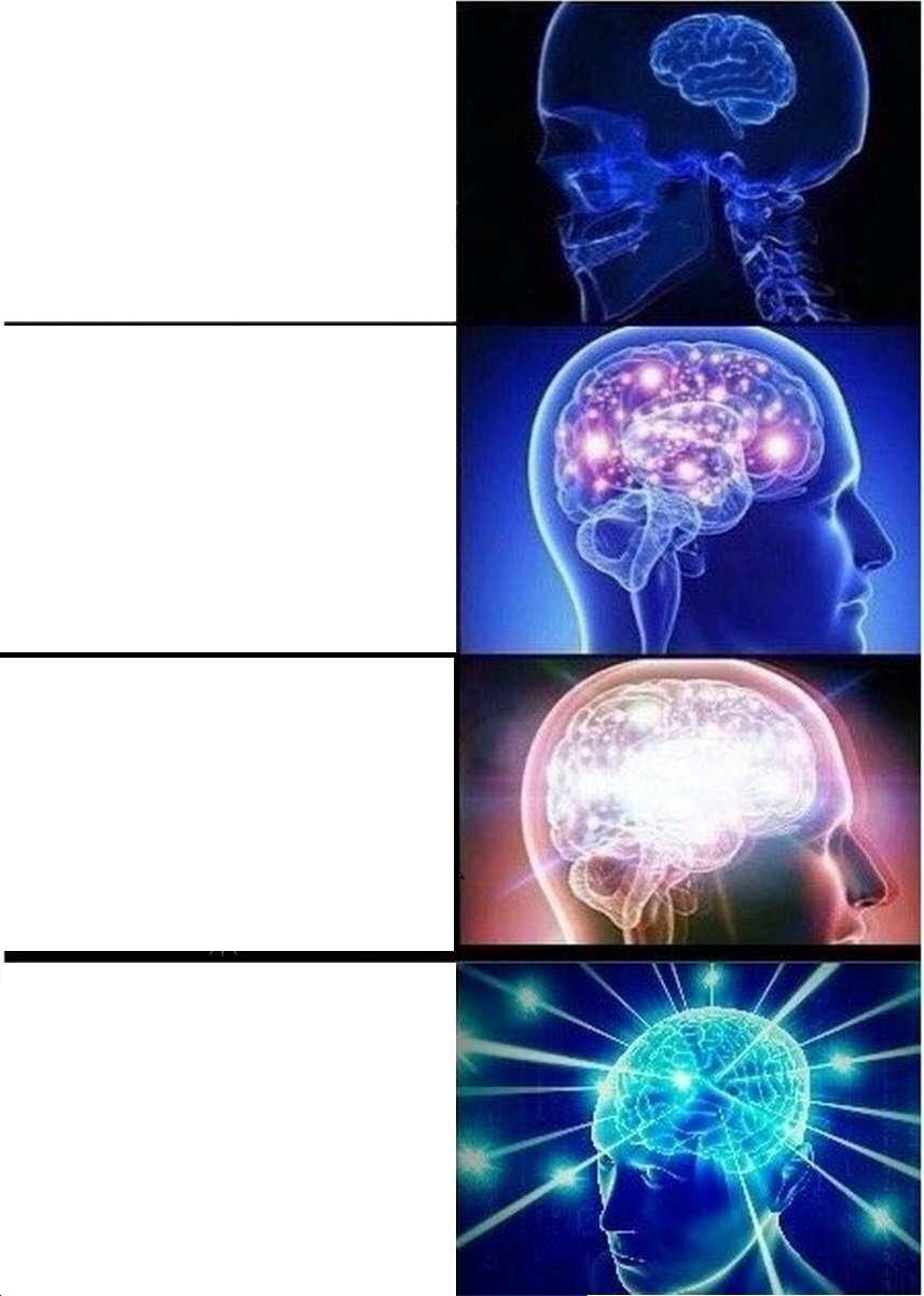 Expanding Brain meme about Tiny Organics