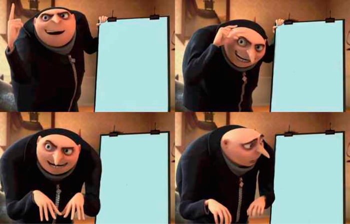 Gru's Plan meme about Tiny Organics