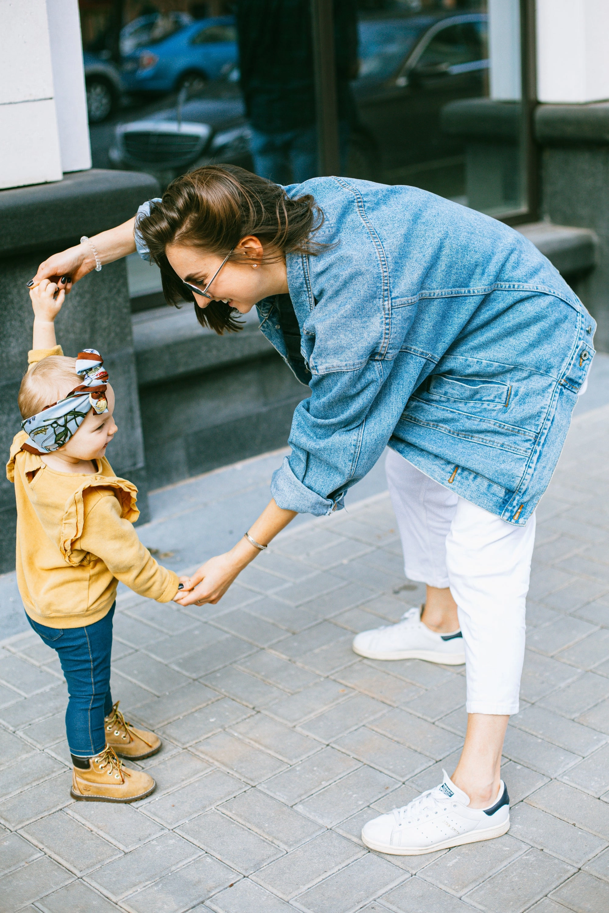 Parent and child taking a break together